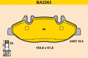 BA2263 Sada brzdových destiček, kotoučová brzda BARUM