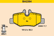 BA2264 Sada brzdových destiček, kotoučová brzda BARUM