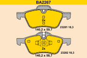 BA2267 BARUM sada brzdových platničiek kotúčovej brzdy BA2267 BARUM