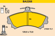 BA2268 BARUM sada brzdových platničiek kotúčovej brzdy BA2268 BARUM