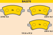 BA2270 BARUM sada brzdových platničiek kotúčovej brzdy BA2270 BARUM