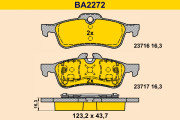 BA2272 BARUM sada brzdových platničiek kotúčovej brzdy BA2272 BARUM