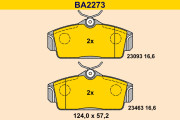 BA2273 BARUM sada brzdových platničiek kotúčovej brzdy BA2273 BARUM