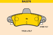 BA2276 BARUM sada brzdových platničiek kotúčovej brzdy BA2276 BARUM