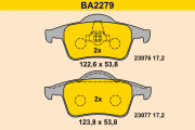 BA2279 Sada brzdových destiček, kotoučová brzda BARUM
