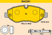 BA2281 BARUM sada brzdových platničiek kotúčovej brzdy BA2281 BARUM