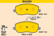 BA2285 BARUM sada brzdových platničiek kotúčovej brzdy BA2285 BARUM