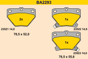 BA2293 BARUM sada brzdových platničiek kotúčovej brzdy BA2293 BARUM