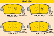 BA2294 BARUM sada brzdových platničiek kotúčovej brzdy BA2294 BARUM