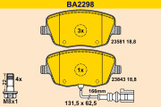 BA2298 BARUM sada brzdových platničiek kotúčovej brzdy BA2298 BARUM