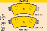 BA2338 BARUM sada brzdových platničiek kotúčovej brzdy BA2338 BARUM