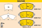 BA2340 BARUM sada brzdových platničiek kotúčovej brzdy BA2340 BARUM
