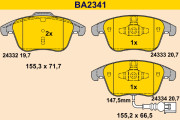 BA2341 BARUM sada brzdových platničiek kotúčovej brzdy BA2341 BARUM