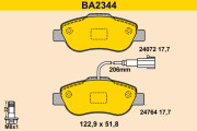 BA2344 BARUM sada brzdových platničiek kotúčovej brzdy BA2344 BARUM
