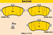 BA2349 BARUM sada brzdových platničiek kotúčovej brzdy BA2349 BARUM