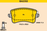 BA2352 BARUM sada brzdových platničiek kotúčovej brzdy BA2352 BARUM