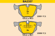 BA2357 BARUM sada brzdových platničiek kotúčovej brzdy BA2357 BARUM