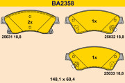 BA2358 BARUM sada brzdových platničiek kotúčovej brzdy BA2358 BARUM
