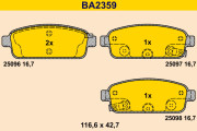 BA2359 BARUM sada brzdových platničiek kotúčovej brzdy BA2359 BARUM