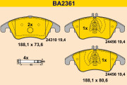 BA2361 BARUM sada brzdových platničiek kotúčovej brzdy BA2361 BARUM