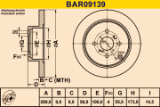 BAR09139 BARUM brzdový kotúč BAR09139 BARUM