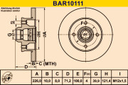 BAR10111 Brzdový kotouč BARUM