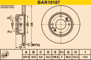 BAR10187 Brzdový kotouč BARUM