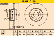 BAR10190 Brzdový kotouč BARUM