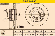 BAR10196 Brzdový kotouč BARUM