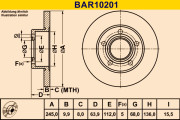 BAR10201 Brzdový kotouč BARUM