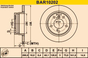 BAR10202 Brzdový kotouč BARUM