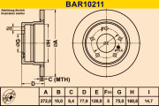 BAR10211 Brzdový kotouč BARUM