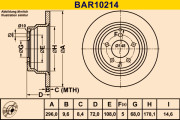 BAR10214 Brzdový kotouč BARUM