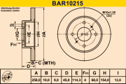 BAR10215 Brzdový kotouč BARUM