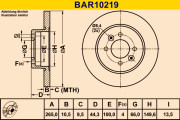 BAR10219 Brzdový kotouč BARUM