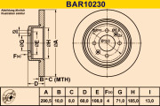 BAR10230 Brzdový kotouč BARUM