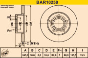 BAR10258 Brzdový kotouč BARUM