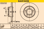 BAR10259 BARUM brzdový kotúč BAR10259 BARUM