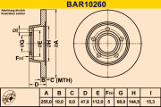 BAR10260 Brzdový kotouč BARUM