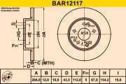 BAR12117 Brzdový kotouč BARUM