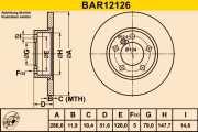 BAR12126 Brzdový kotouč BARUM