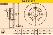 BAR12127 BARUM brzdový kotúč BAR12127 BARUM