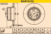 BAR12132 Brzdový kotouč BARUM