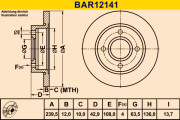 BAR12141 BARUM brzdový kotúč BAR12141 BARUM