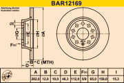 BAR12169 BARUM brzdový kotúč BAR12169 BARUM