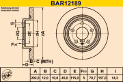 BAR12189 Brzdový kotouč BARUM