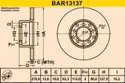 BAR13137 Brzdový kotouč BARUM