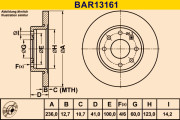 BAR13161 BARUM brzdový kotúč BAR13161 BARUM