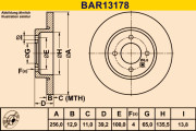 BAR13178 Brzdový kotouč BARUM