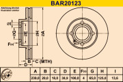 BAR20123 BARUM brzdový kotúč BAR20123 BARUM